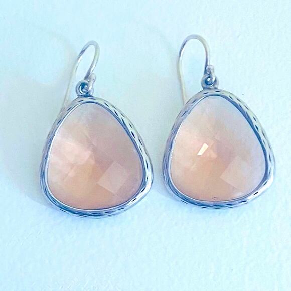 Silpada Ablaze Glass Sterling Silver French Wire Drop Dangle Earrings W2775 - Picture 2 of 6